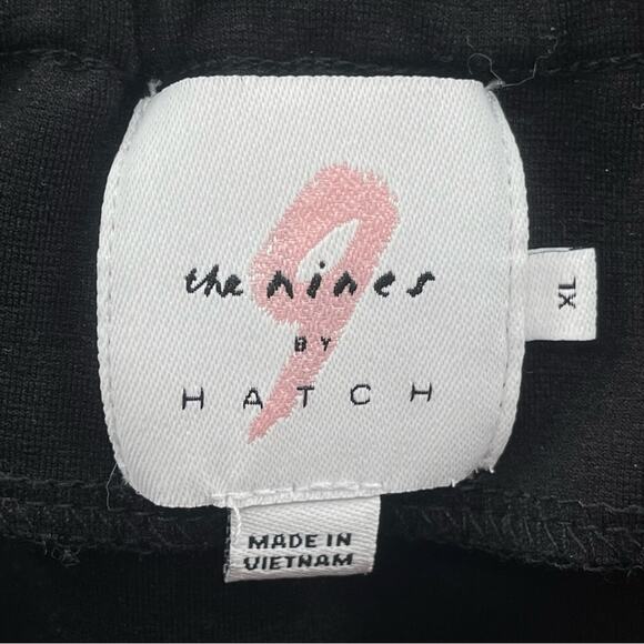 The Nines by HATCHT Maternity Short Sleeve Off the Shoulder Ponte Top Black XL - Picture 7 of 9